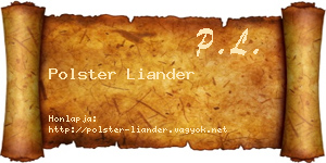 Polster Liander névjegykártya